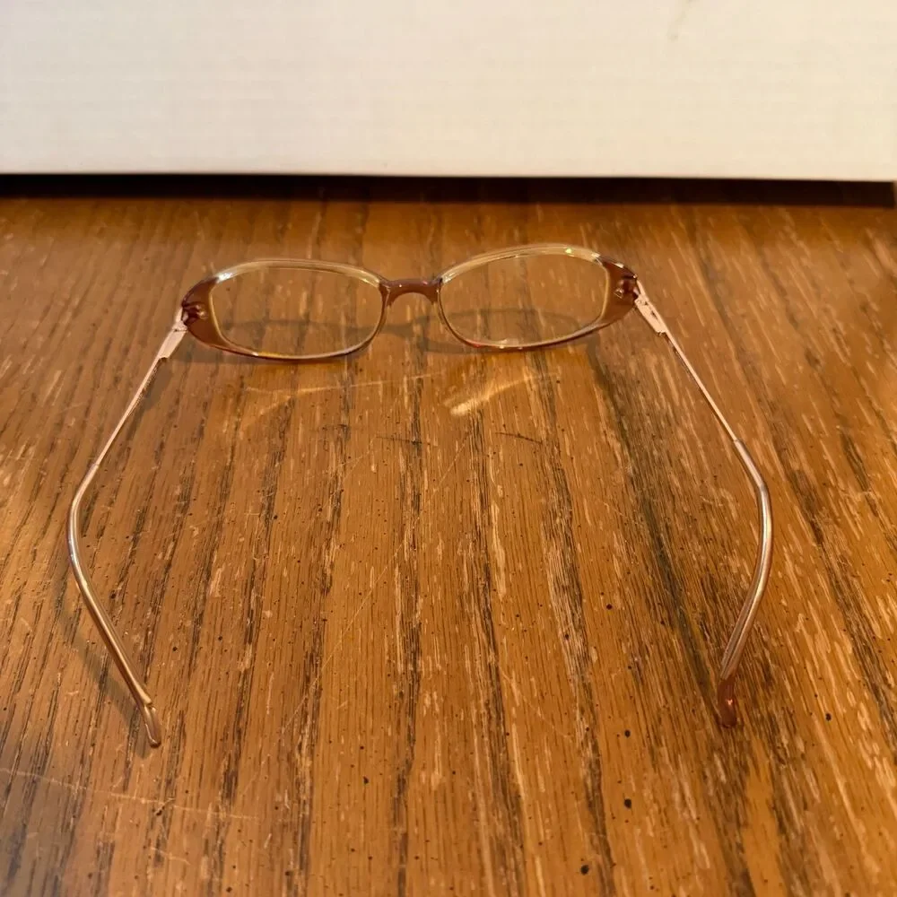 Continental Design Titanium LE Bridgette 26 Cognac Eyeglasses Frames w/ Case